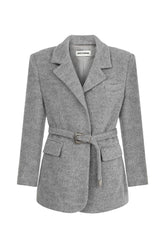 Self-Belted Double Breasted Jacket